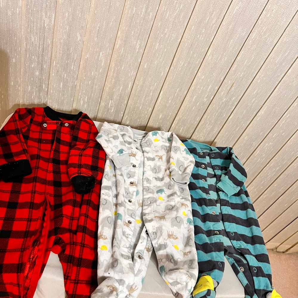 Bundle deal: Sleep n play fleese pajama's. Light wear and in good condition.